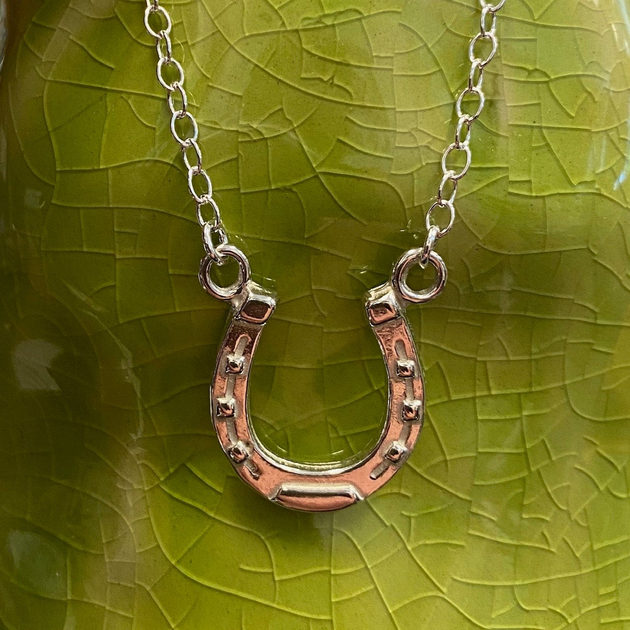 Stainless Steel Lucky Horseshoe Pendant Necklace For Women - Hypoallergenic Horse Girl Jewelry Gift