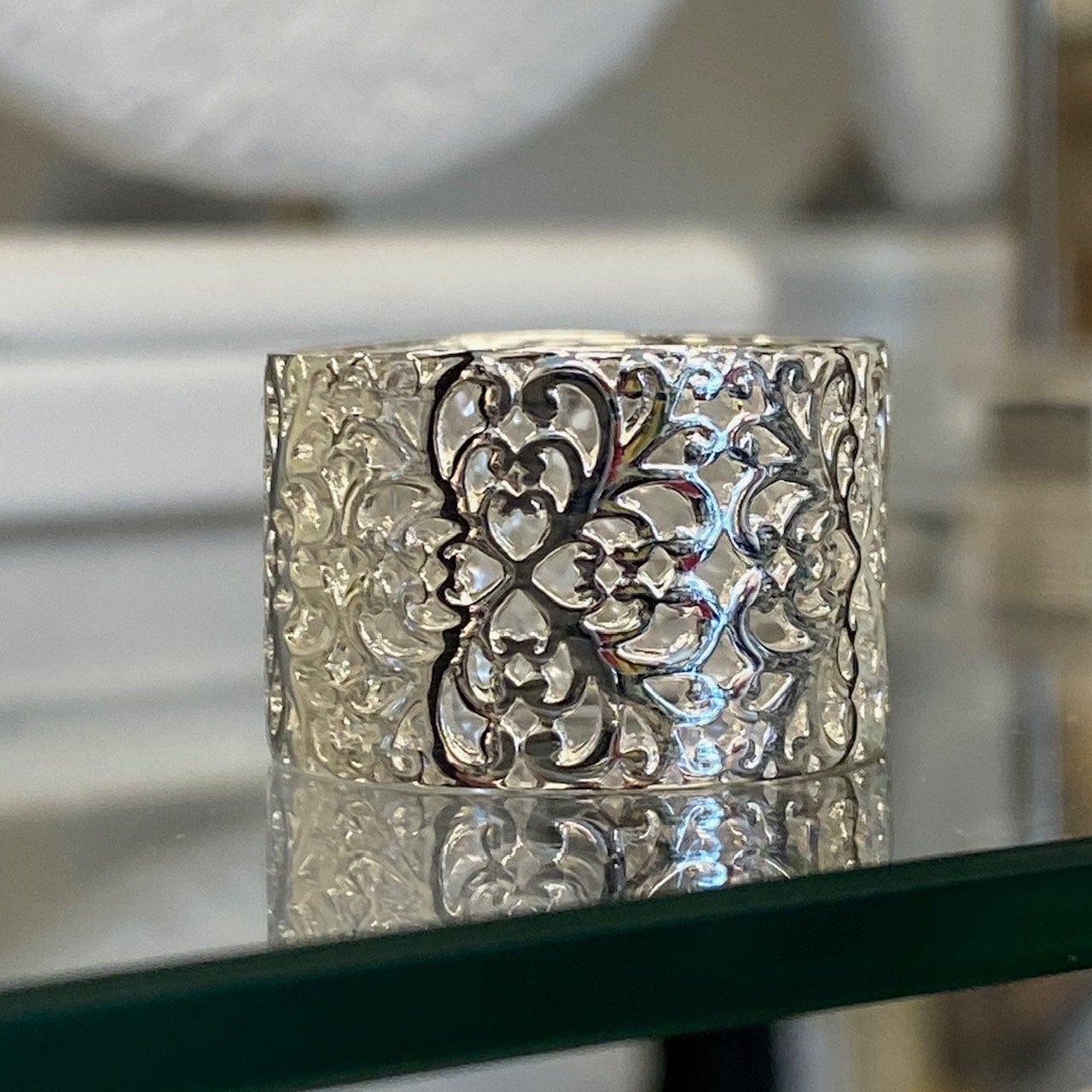 Filigree Flower Band Ring Simply Sterling & Company